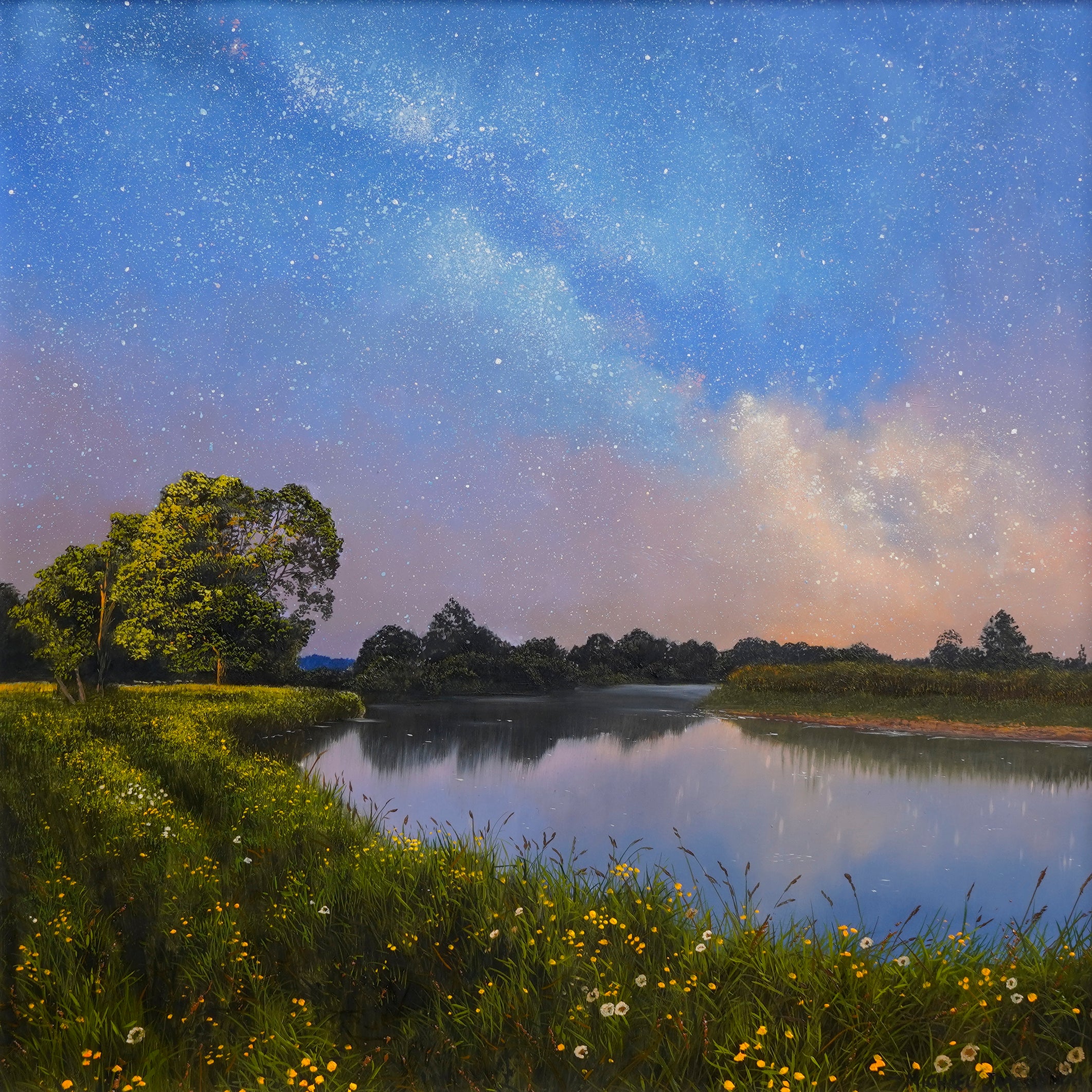 "Starry Night" Original Oil Painting