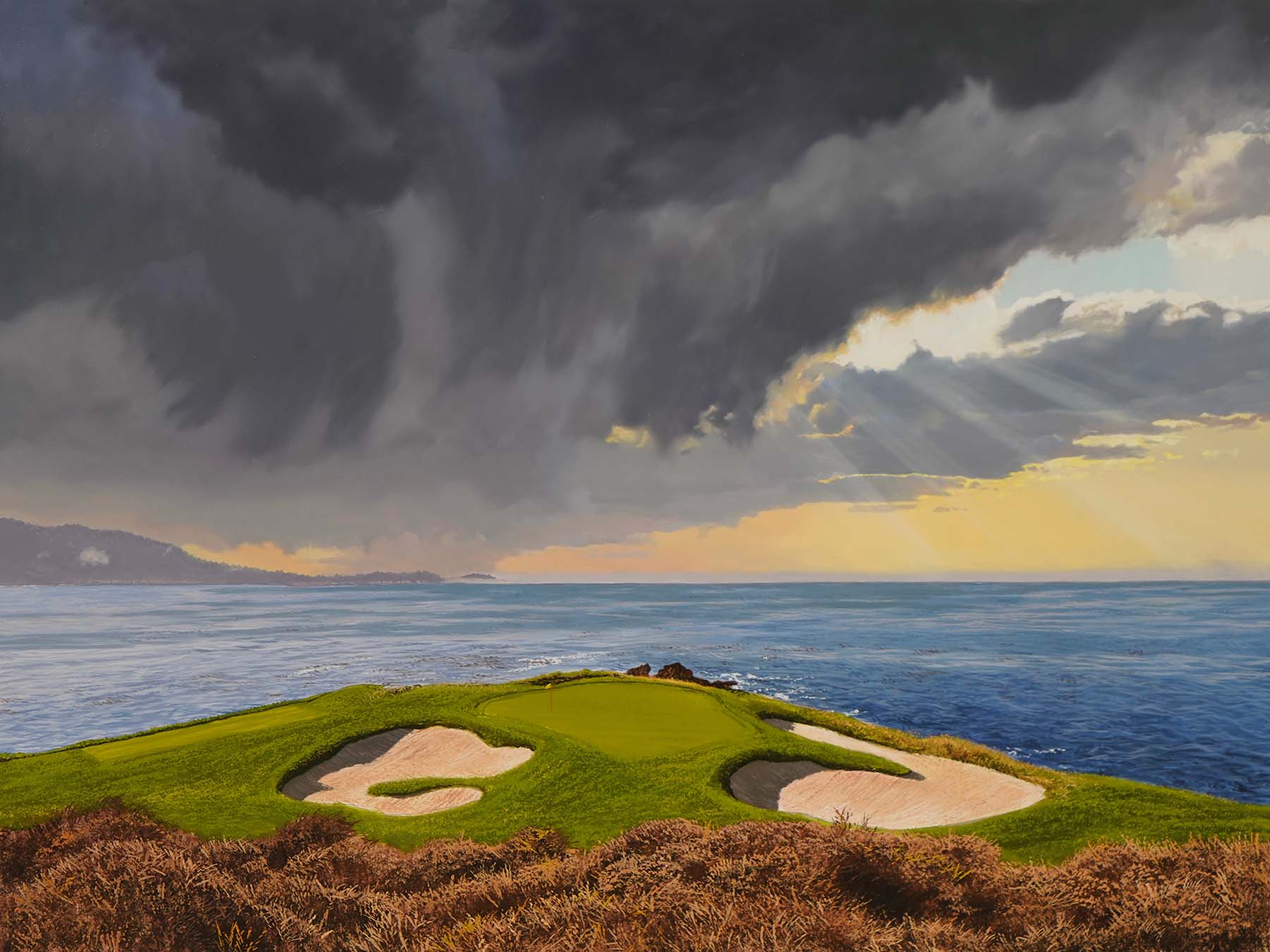 "Pebble Beach"  Original Oil Painting