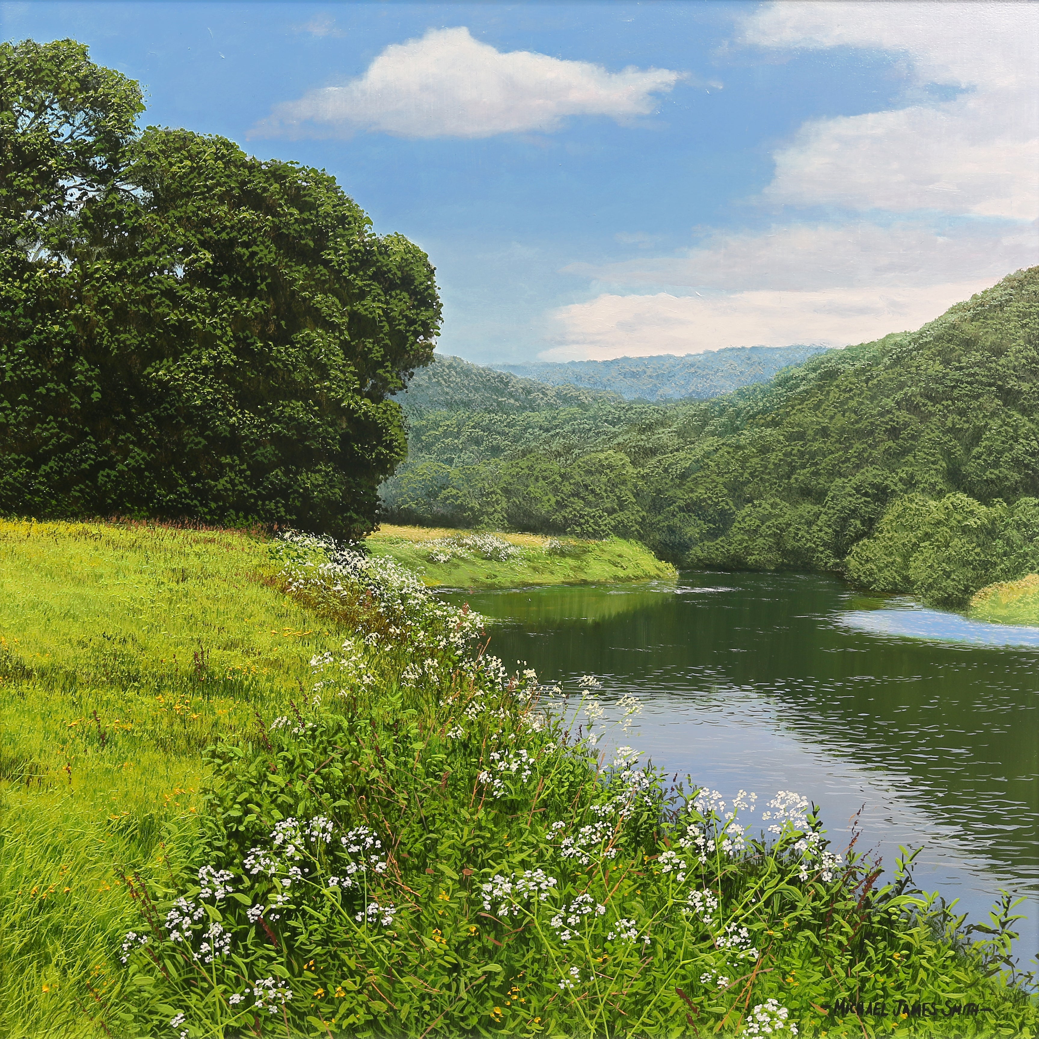 Flowers By The River | Original Oil Painting