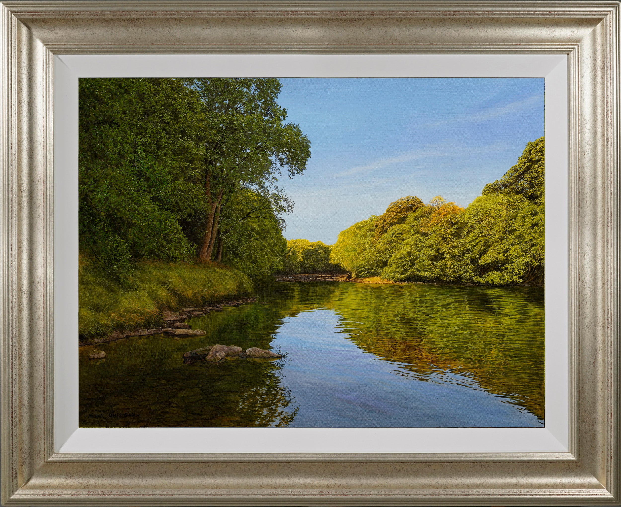 "The River Ure, West Witton"  Original Oil Painting