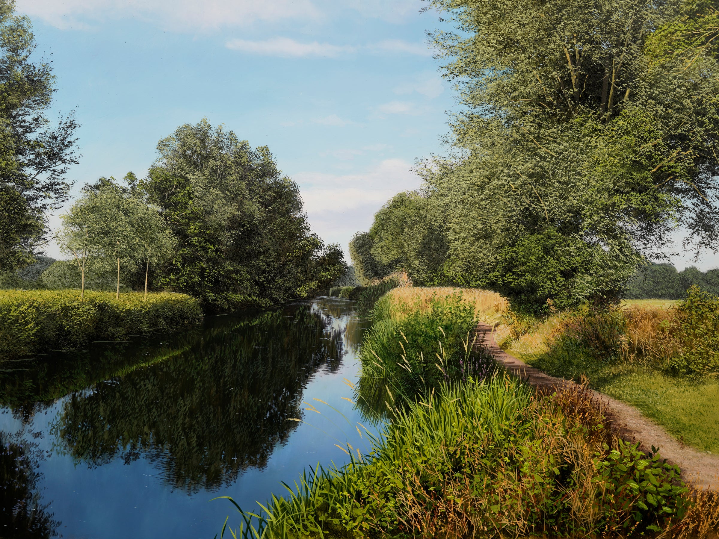 "The River Chelmer"  Original Oil Painting